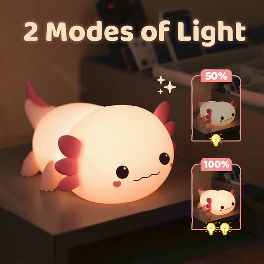 New Doll Face Hexagonal Dinosaur Night Light Salamander USB Rechargeable Induction Tap Bedside Lamp Tap Lamp